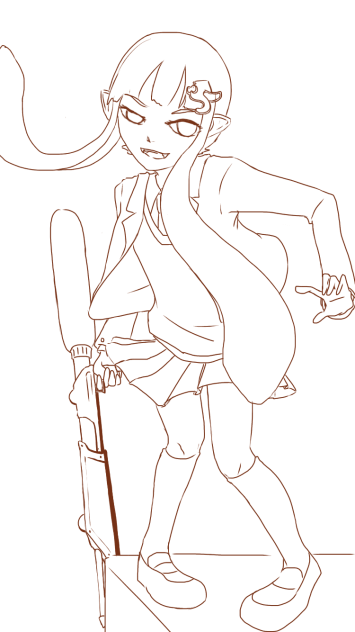 イカちゃん線画