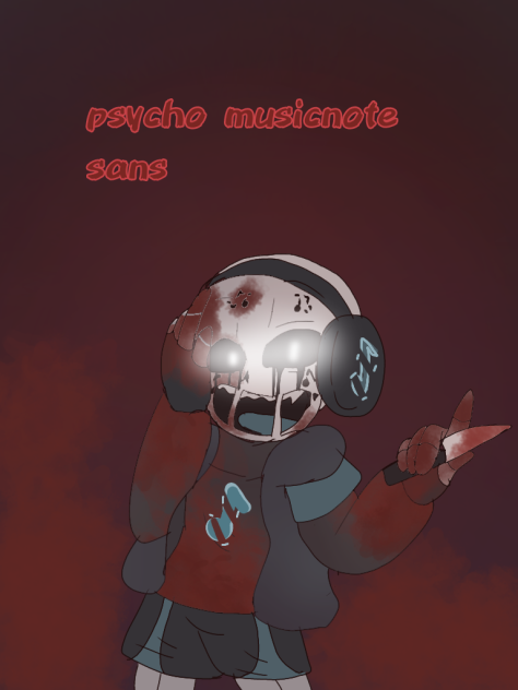psycho musicnote sans ❤️🖤💙