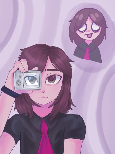 my oc with a cameraa 📷 - ibisPaint