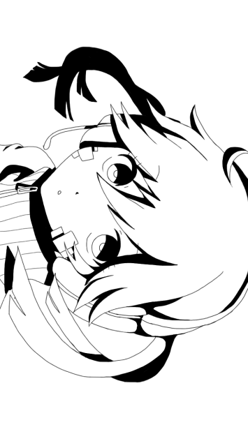 エネちゃん線画お借りして黒塗りしました！