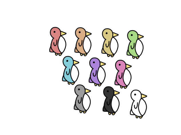 Rainbow Penguins