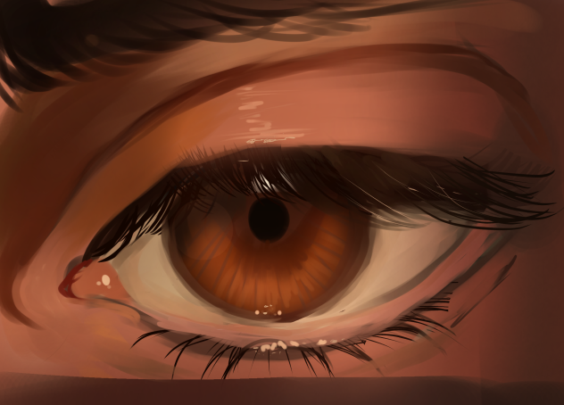 BROWN EYES UNDER SUNLIGHT