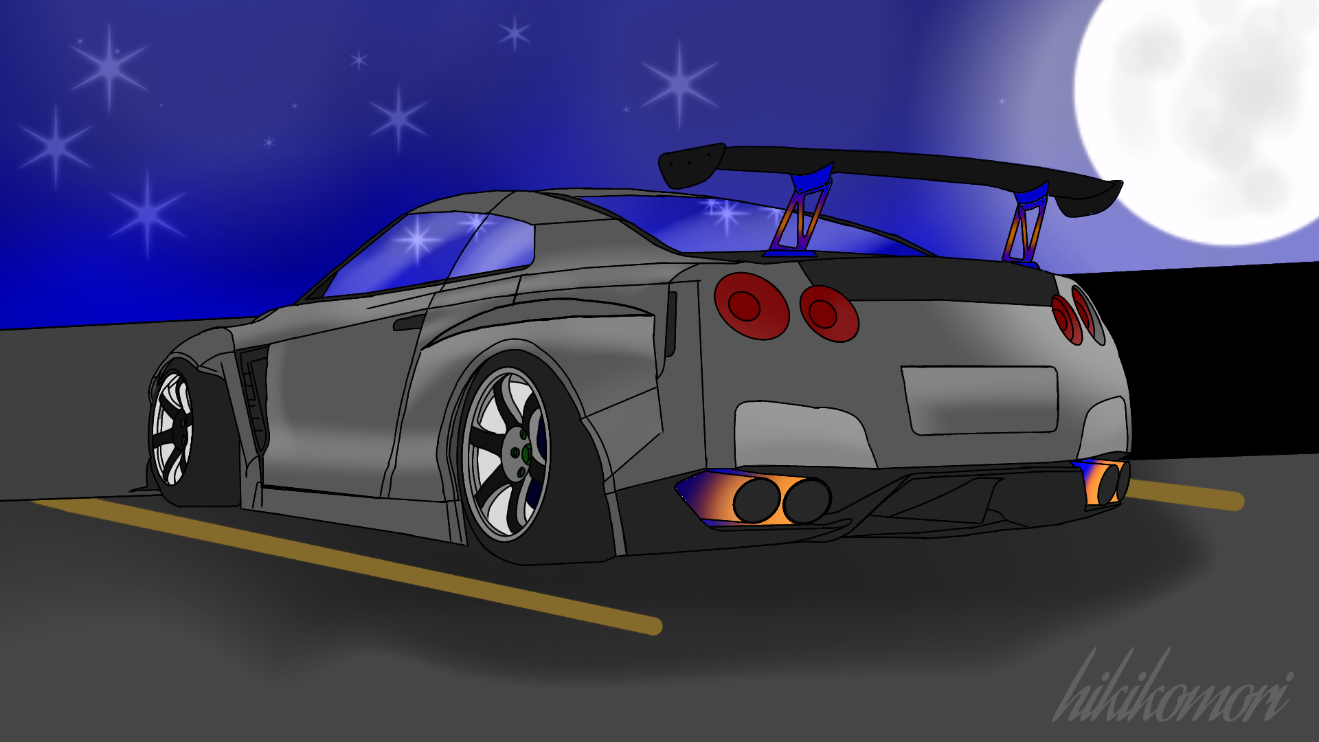 nissan gtr r35 LB walk - ibisPaint
