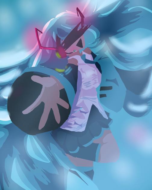 Lazy miku art Ver. 2