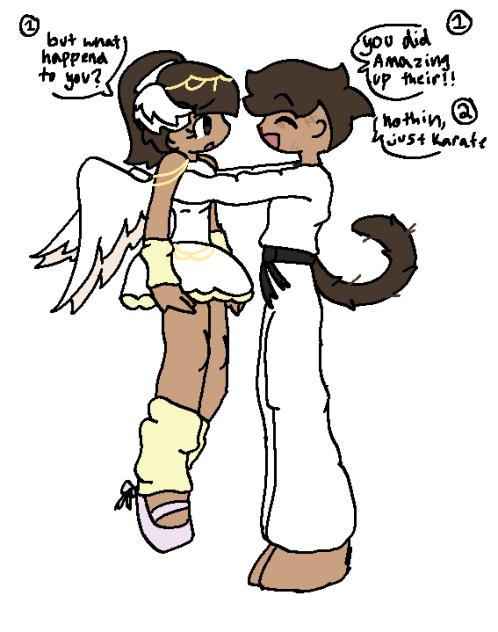 The white swan 🦢🩰and the karate boy 🥋