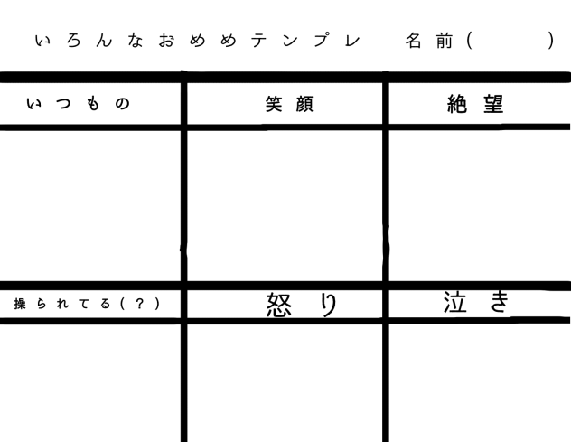 おめめテンプレ！