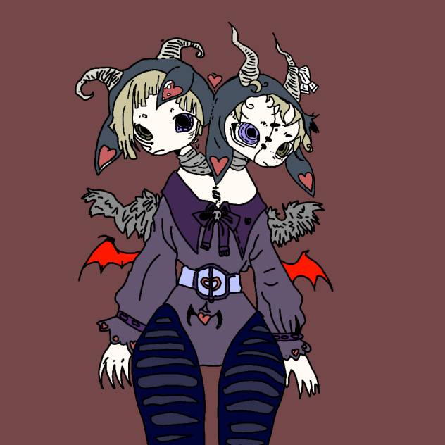 two heads punch one body