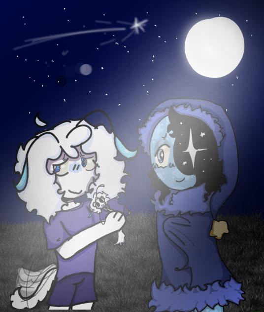 kobi giving astro a plushie of himself