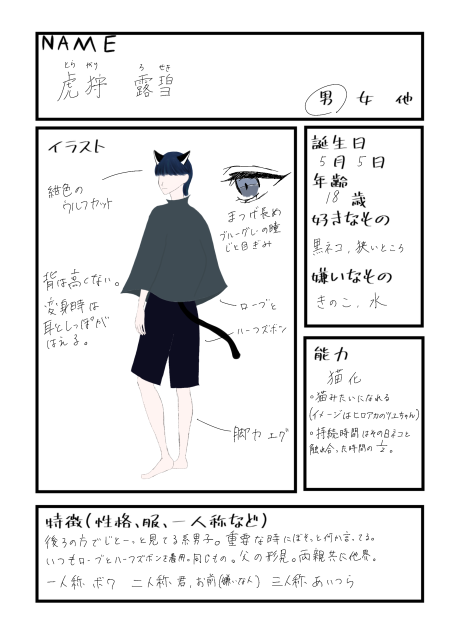 キャラ募集イラスト(アナザータイム)