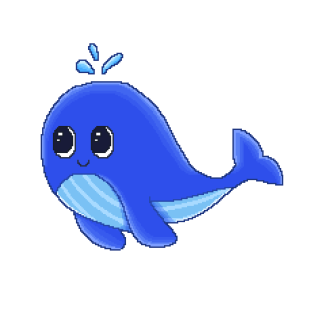 Whale (pixel) 02