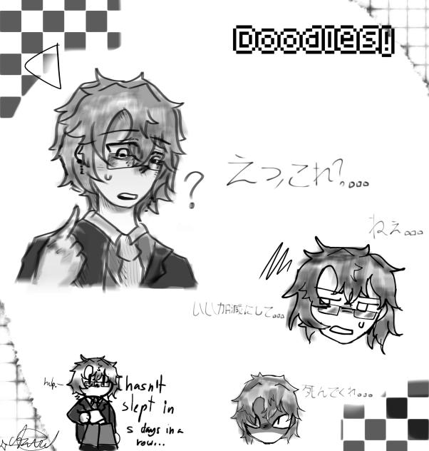 Doodle - My Scholar Au (Kael and Azrael)