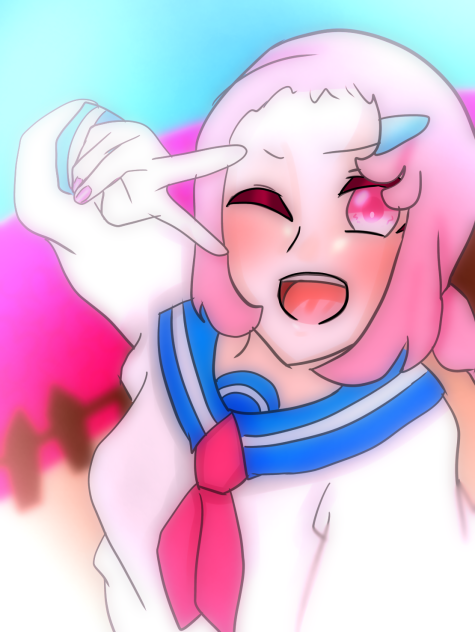 自撮りの流子ちゃん色塗り