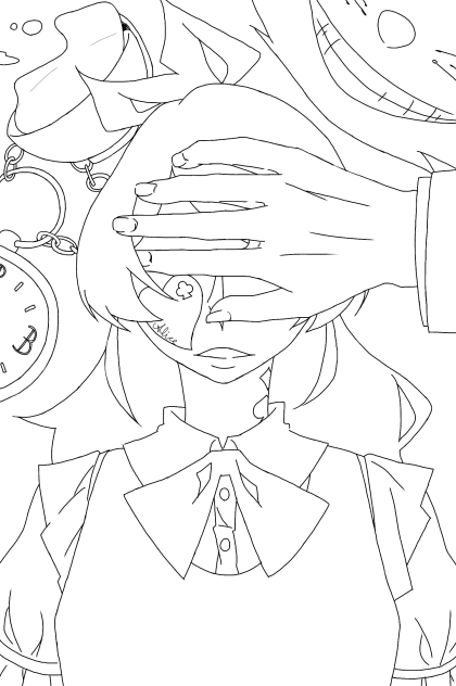 Alice【線画】　塗っていただけると嬉しいです！