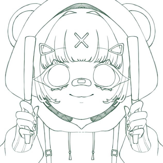 ペンラで全力待機☆ 線画