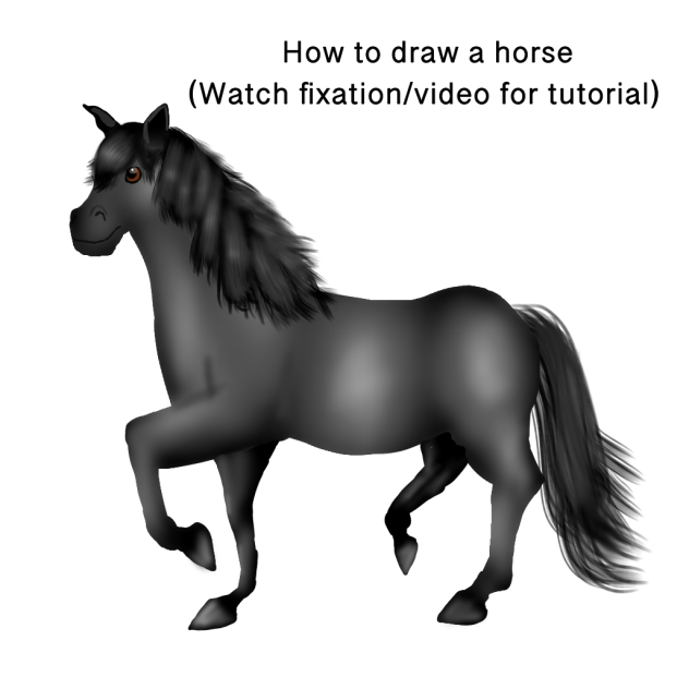 how to draw a horse