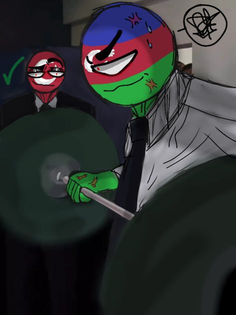 Countryhumans Türkiye 🇹🇷 Azerbaijan 🇦🇿