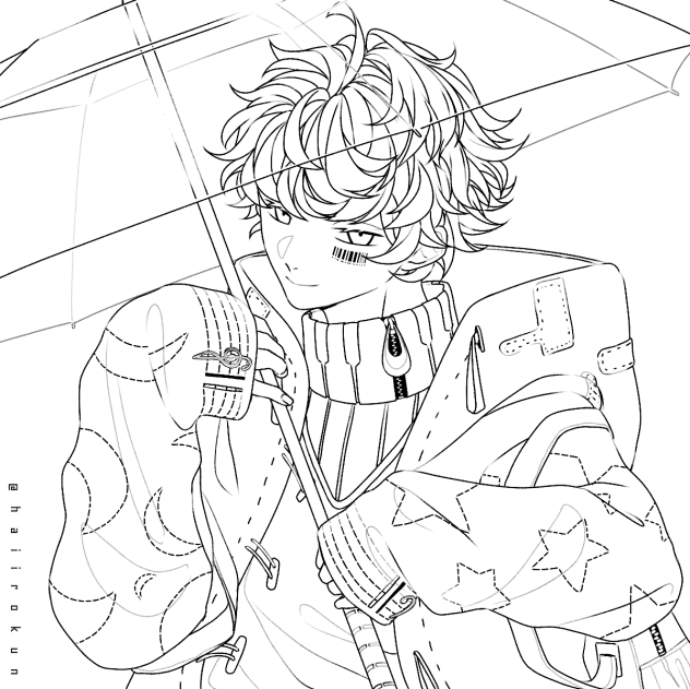 After the Rain - Lemon（塗り絵）