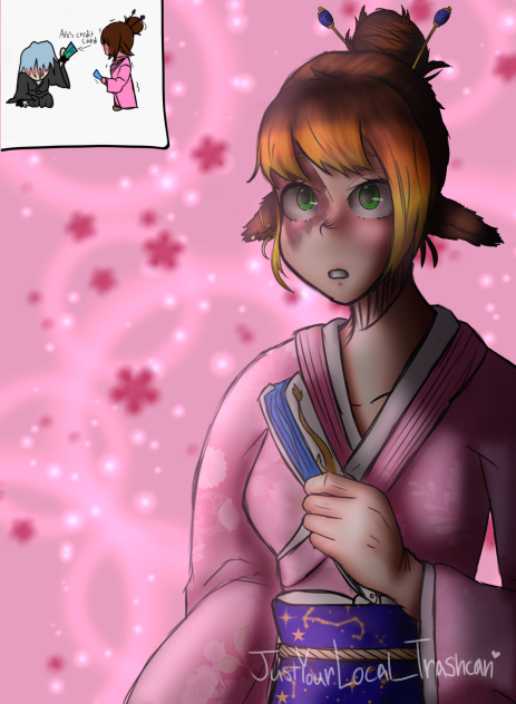 Kira in a kimono