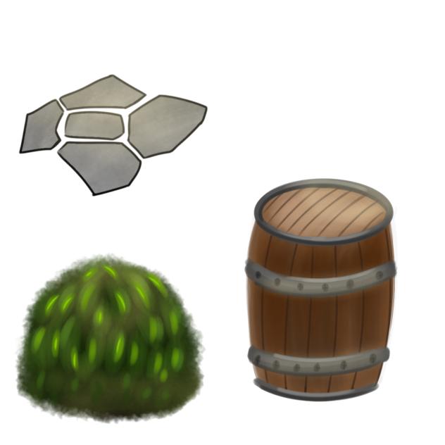 Background props practice