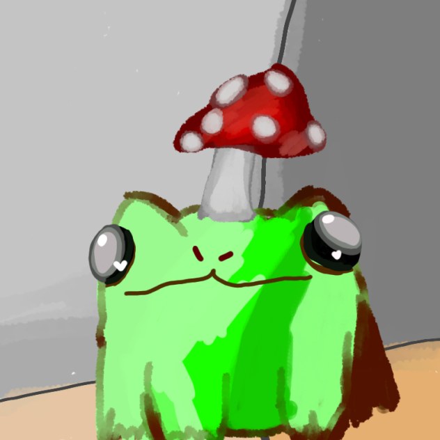 🐸🍄Frog and a mushroom🍄🐸