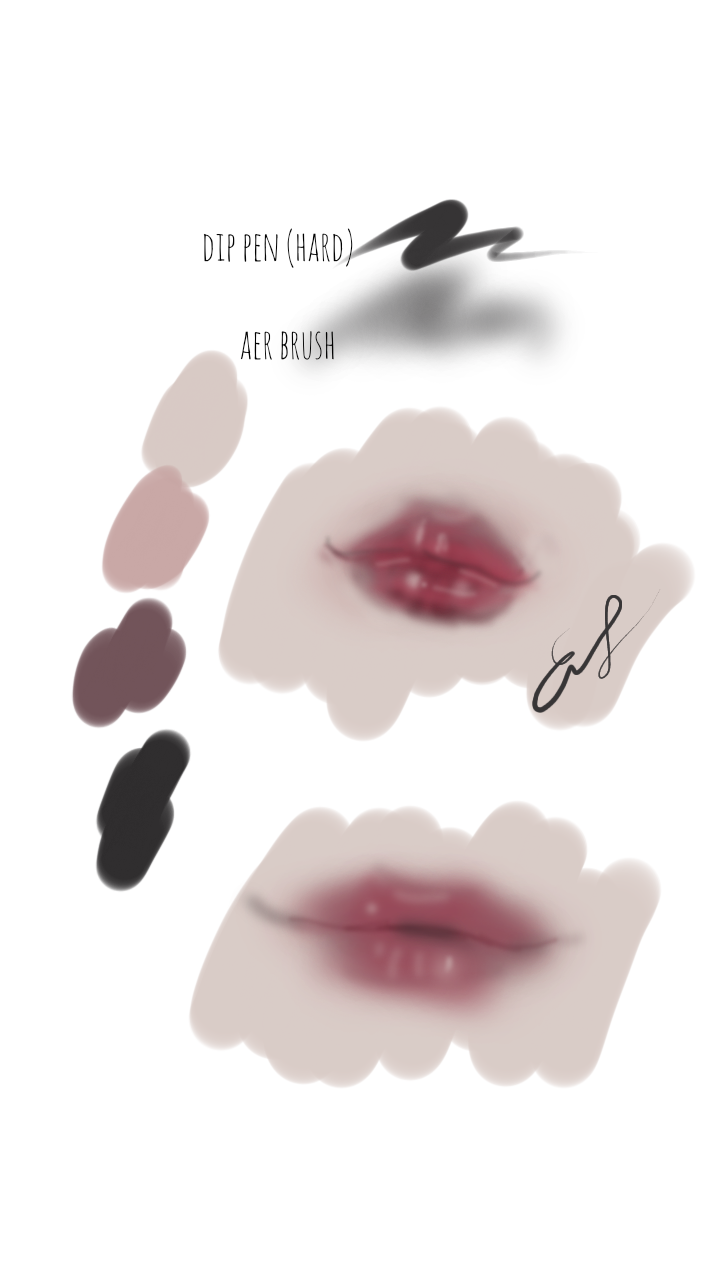tutorial juicy lips ibisPaint