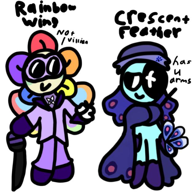 Rainbow Wing and Crescent Feather