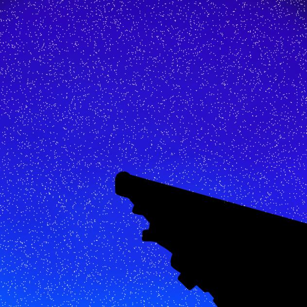 mountain edge night sky