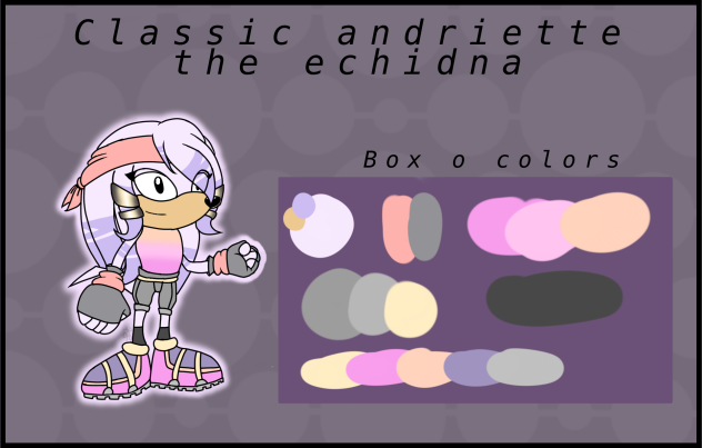 Classic andriette the echidna