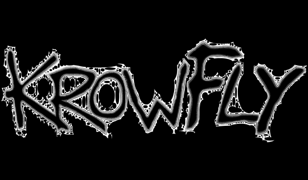 KROWFLY logo full white