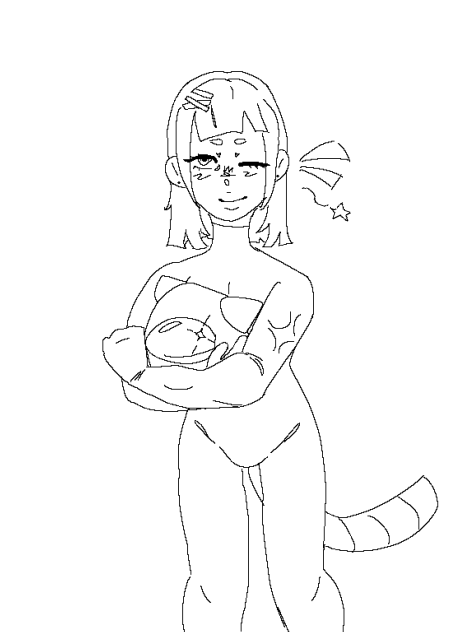 cyan fanart lineart
