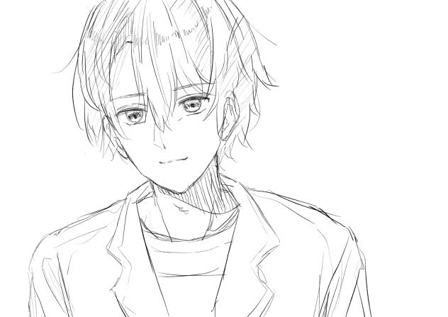 落書きのイケメンくん