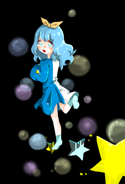 暗闇で光るしゃぼん玉✩