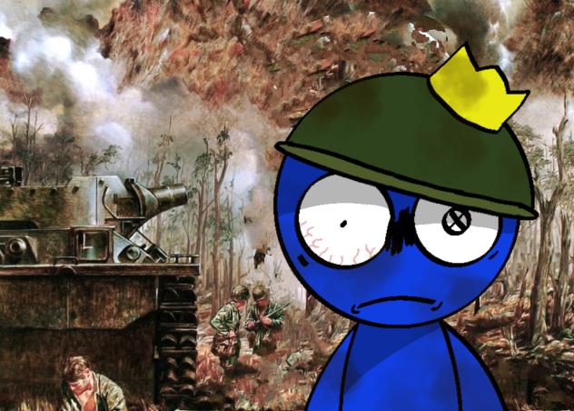 Блу на высадке в Нормандии