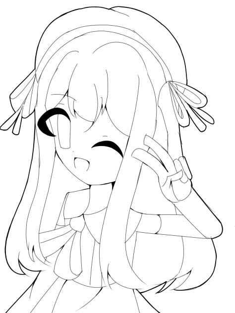 塗り絵大会の線画！！