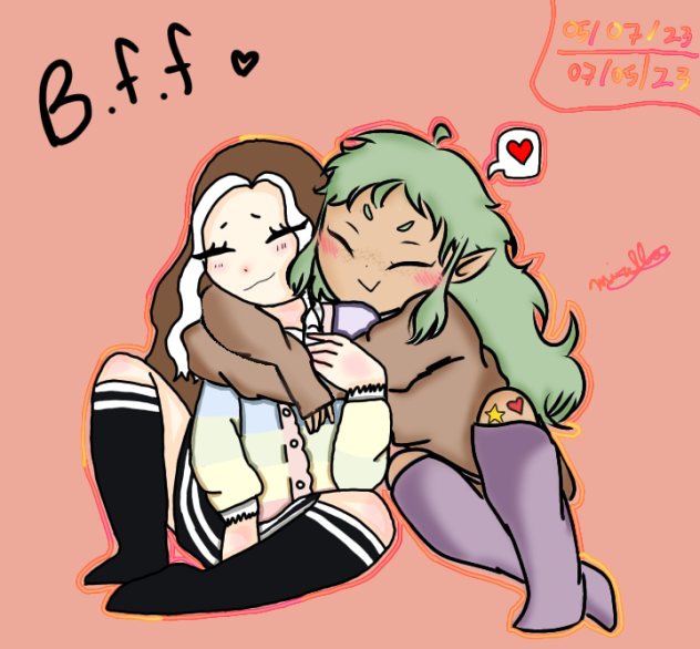 Hug collab with my bestie Mini Bee