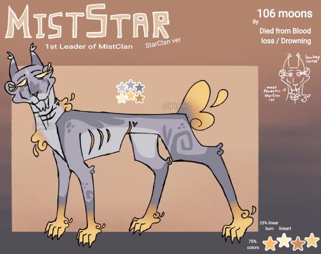 MistStar ref for comic 💔✌✌✌