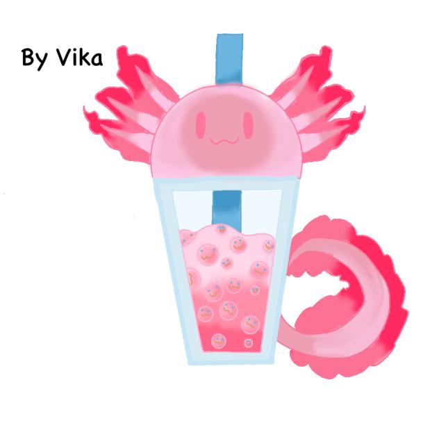 Boba milk tea Axlotol - ibisPaint