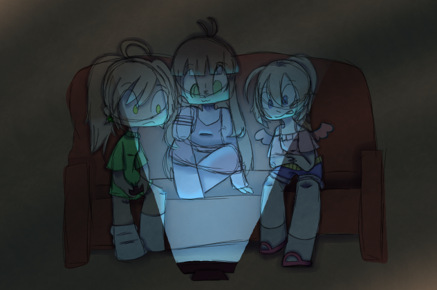 my bully ocs on a couch XD