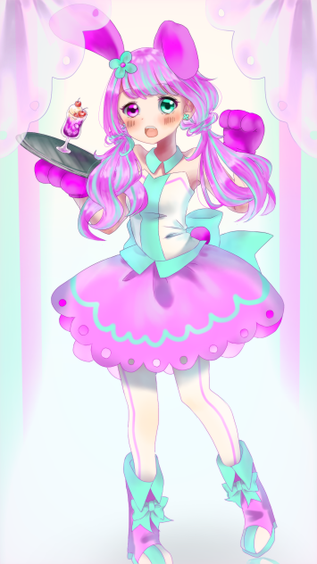 なほさんからお借りした線画！　ウサギメイド