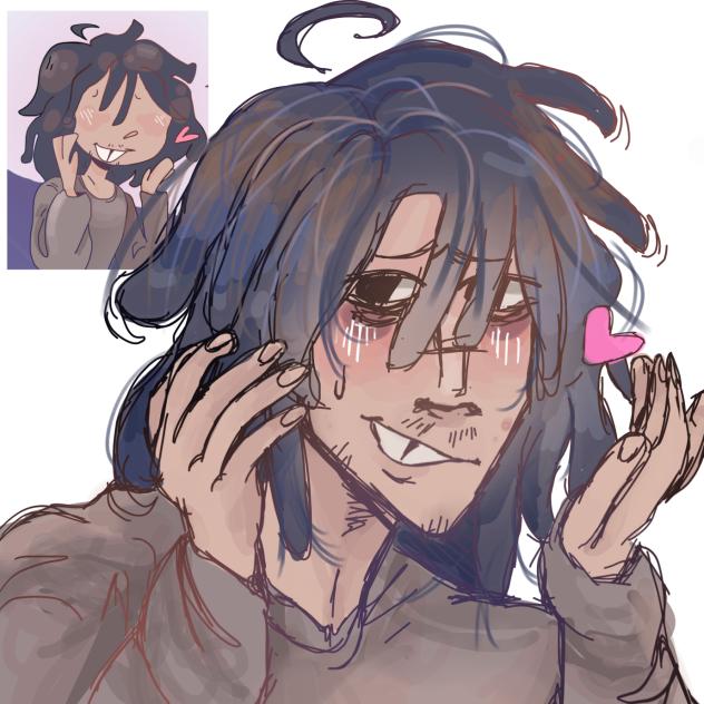 Redraw of comic background character