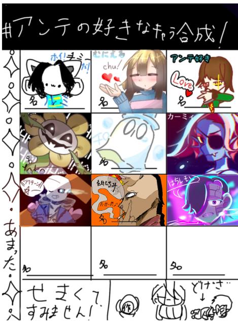 アンテの好きなキャラ合成！