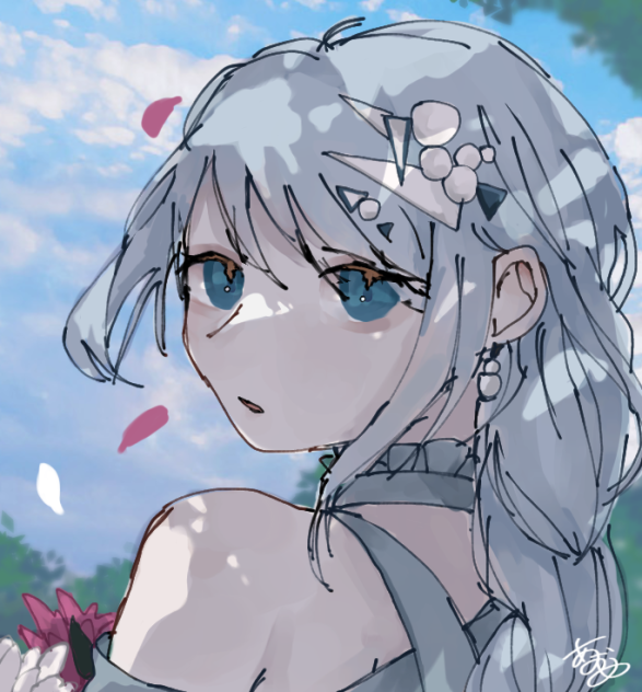 水色の付箋に顔イラスト あたたかさをくれる人 - ibisPaint