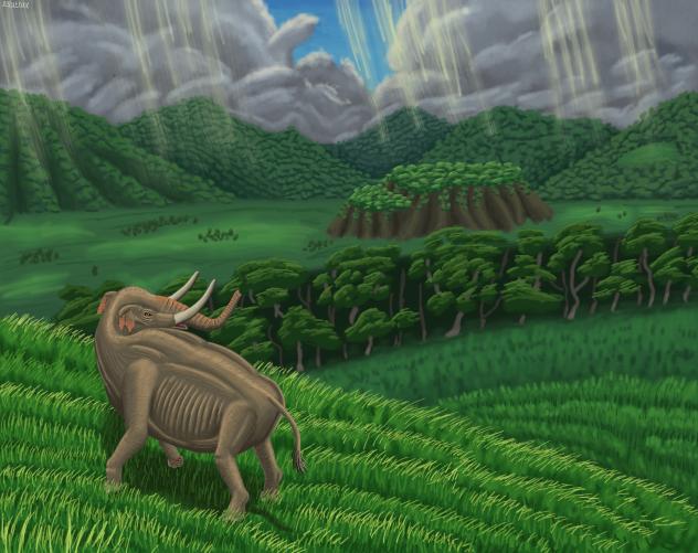 Notiomastodon Platensis Landscape