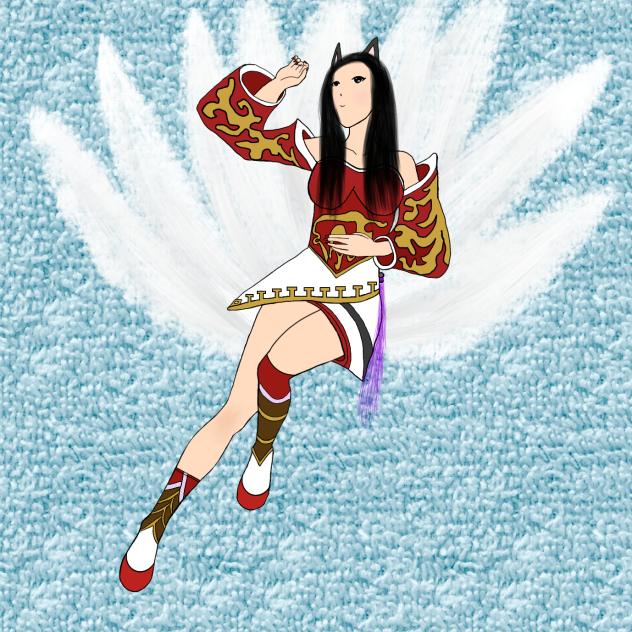 Ahri on a carpet