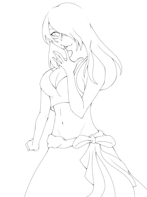 創作っ子 海宮紅 線画