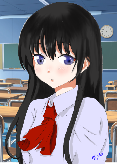 drawing animecutegirl😍[highschoolroman]