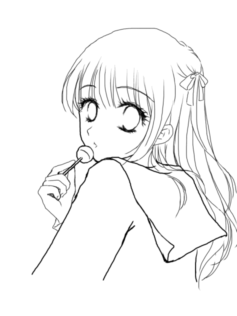 【線画】塗ってください