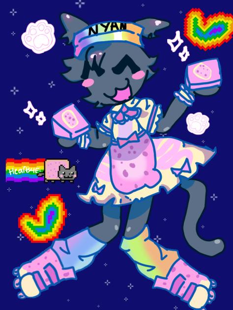 Rainbow cat Elliot (⁠｡⁠･⁠ω⁠･⁠｡⁠)