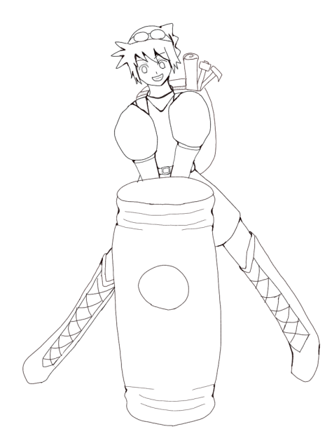 【線画】Hammer to fall !