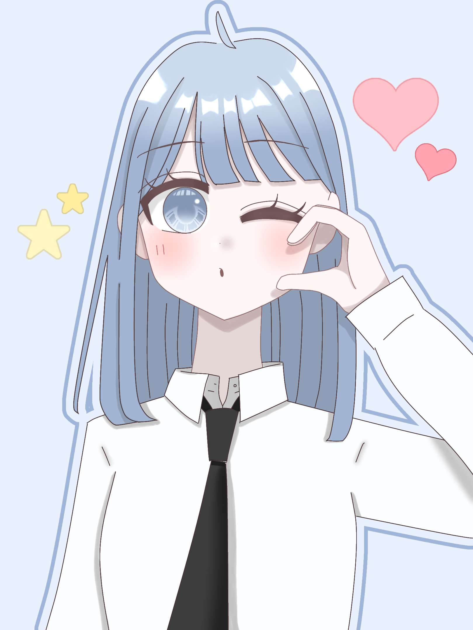 こいいろChu!Lips　オダワラハコネ　直筆イラスト入りサイン色紙　真部しずく こいいろChu!Lips オダワラハコネ 直筆イラスト入りサイン色紙